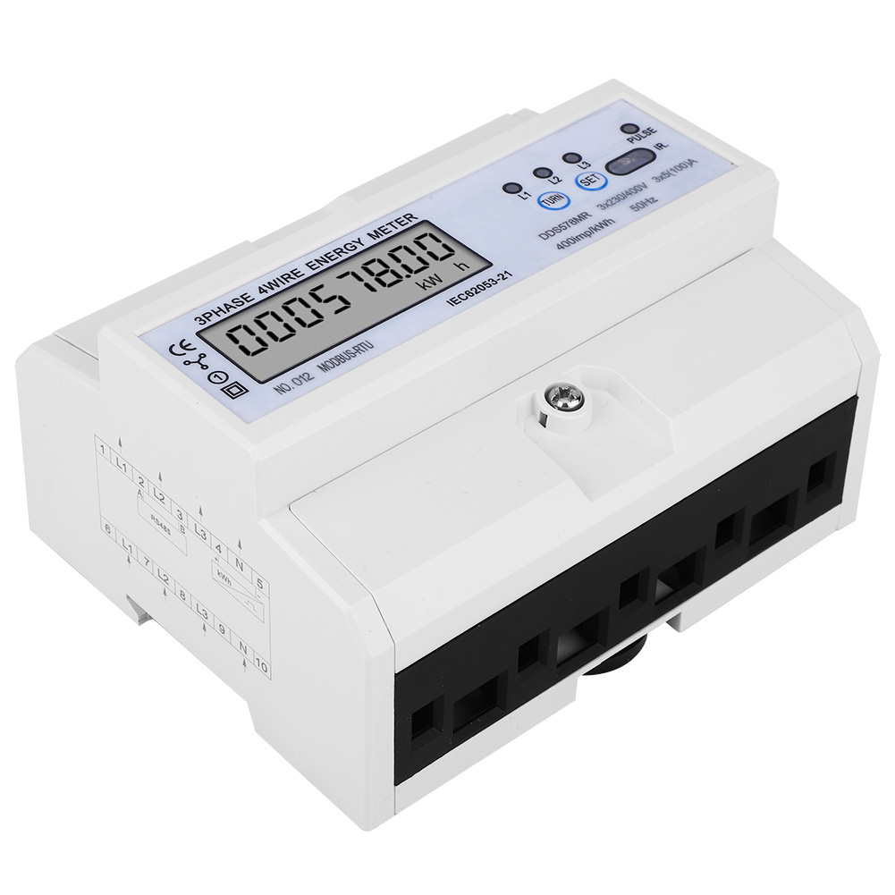 Rs485 3-phasen 4-leiter Lcd-energiezähler Mit Anzeige Von Spannung, Strom, Frequenz Und Leistungsfaktor
