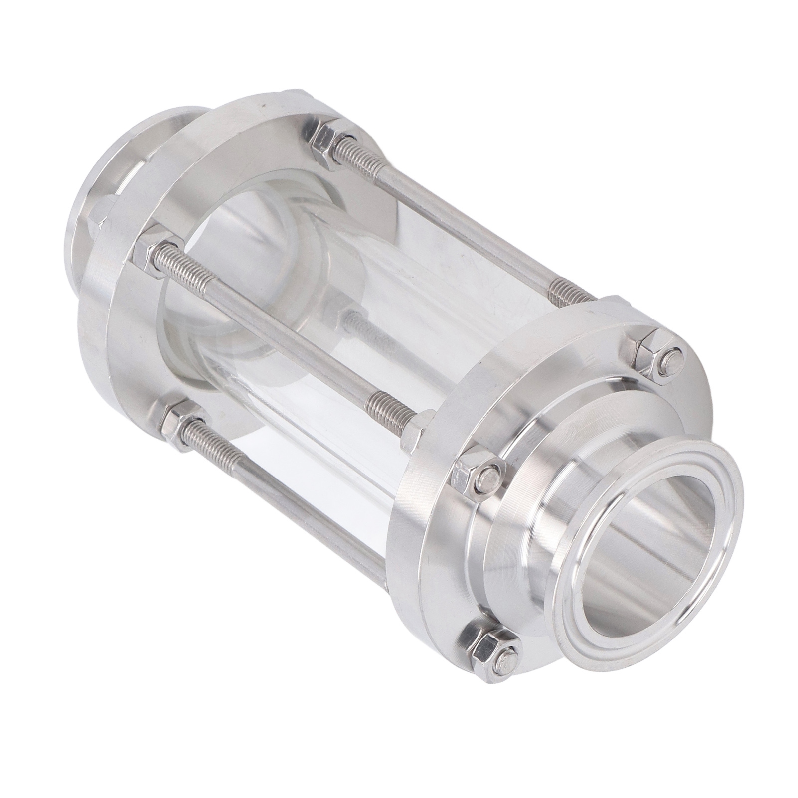 Inline-schauglas Mit Klemmanschluss, Hygienisch, Gerades Durchflussrohr Aus Edelstahl Sus304, Außendurchmesser 32 Mm
