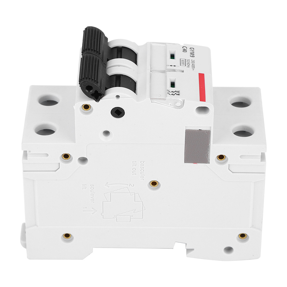 Gym9-c65 Leitungsschutzschalter 2-polig 230/400 V 50/60 Hz Ip20 Fehlerstromschutzschalter 40 A
