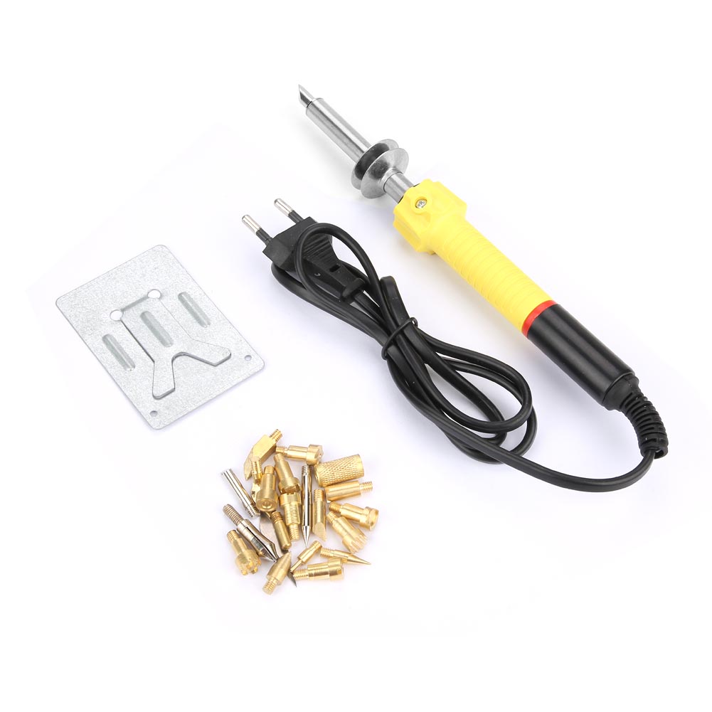 Elektrisches Gravur-holzbrennspitzen-set Pyrographie Eu-stecker 220v (gelb)