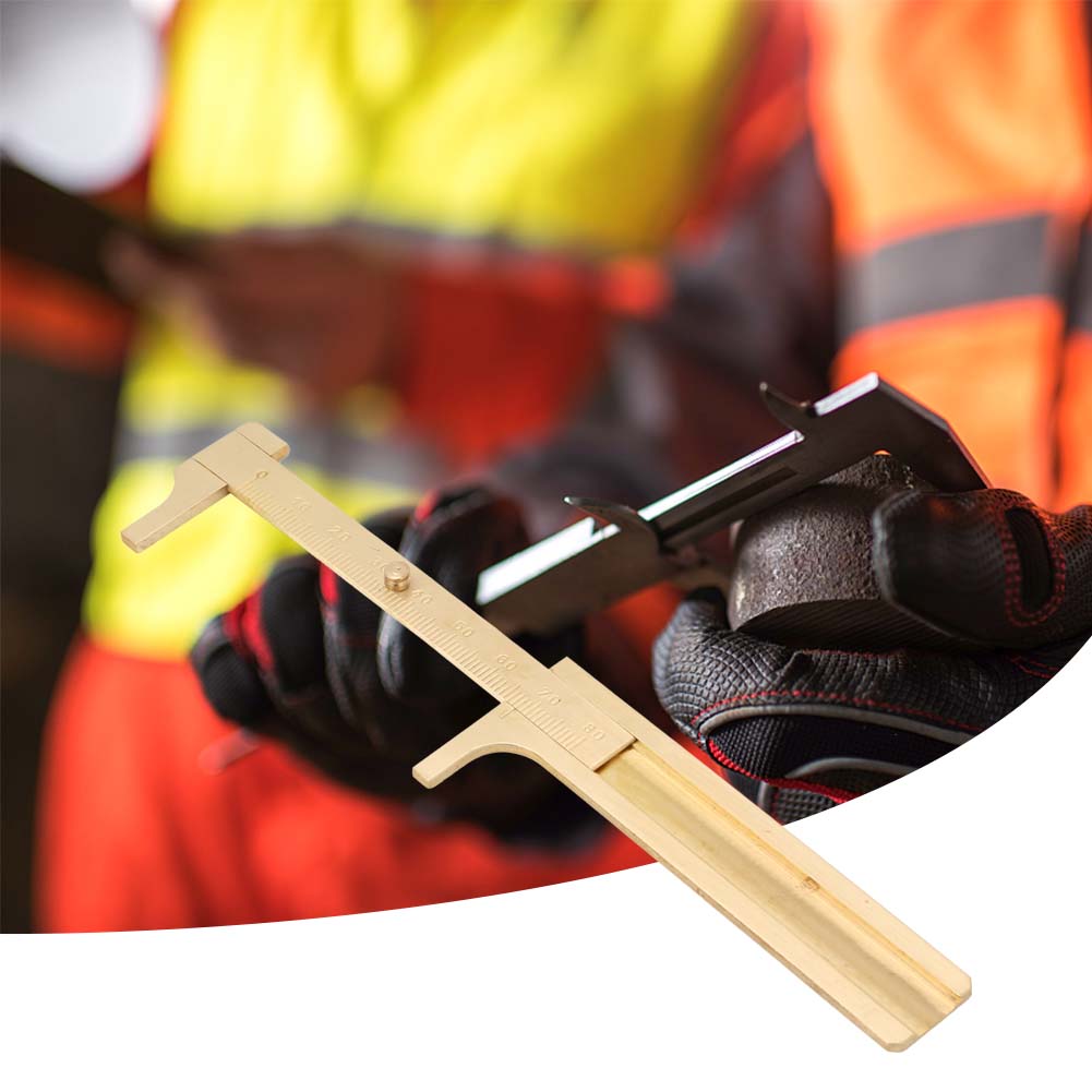 Tragbarer Messschieber Aus Massivem Kupfer, 0-80 Mm, Messlineal Für Die Archäologie