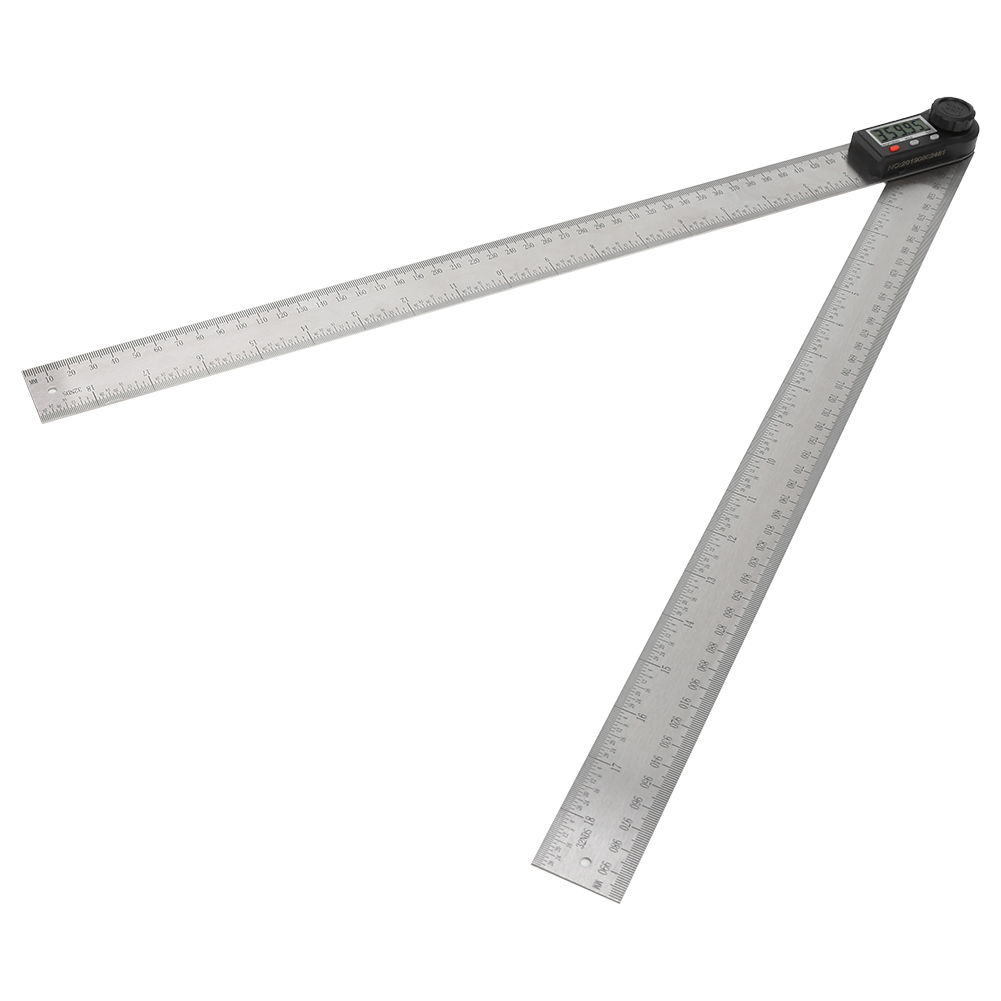 Elektronischer 2-in-1-winkelmesser Mit Digitaler Anzeige, 0-360°-holzbearbeitungslineal, Multifunktions-winkelmesser (500 Mm)