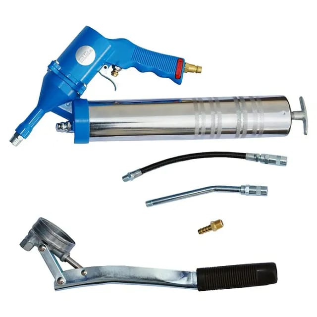Druckluft Fettpresse Hebelpresse Schmierpresse Kartuschenpresse Set 5-tlg. - Güde