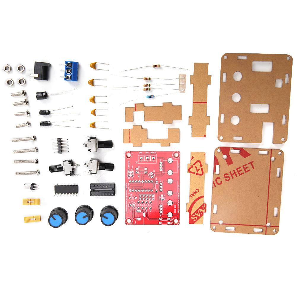 Xr2206 Hochpräziser Signalgenerator – Diy-kit Mit Einstellbarer Frequenz (1 Hz–1 Mhz) – Komponenten + Gehäuse + Bedienungsanleitung