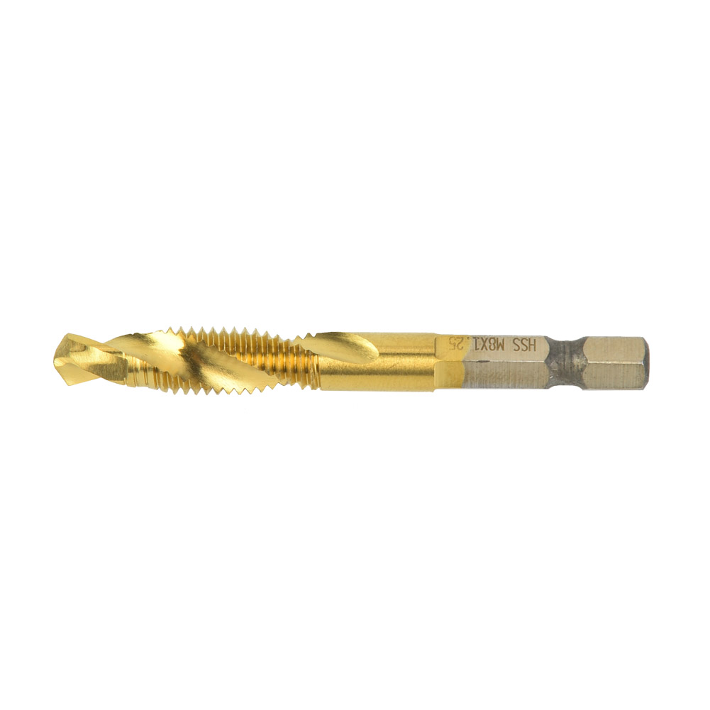 Hss 6,35 Mm Sechskantschaft-gewindebohrer Durchgangsloch Innenspanabfuhr Gewindebohrer 15 Mm (m8)