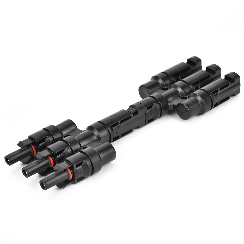 2 Stück 4-wege-solarkabeladapter 1 Auf 3 T-typ Solarpanel-kabelanpassungsstecker