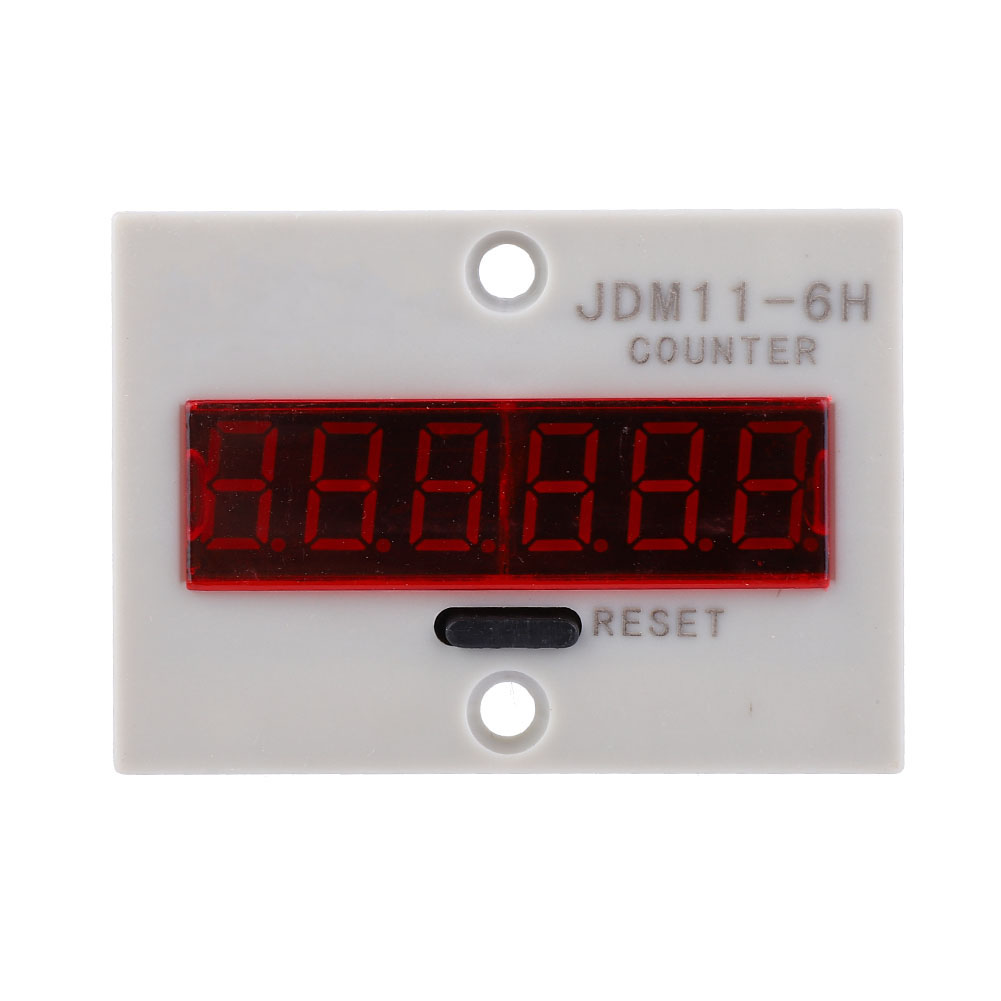 Jdm11-6h Elektronischer Zähler, 6-stellig, Led-digitalanzeige, Zählerrelais, Messumformer, Zählwerk, Ac/dc 24 V