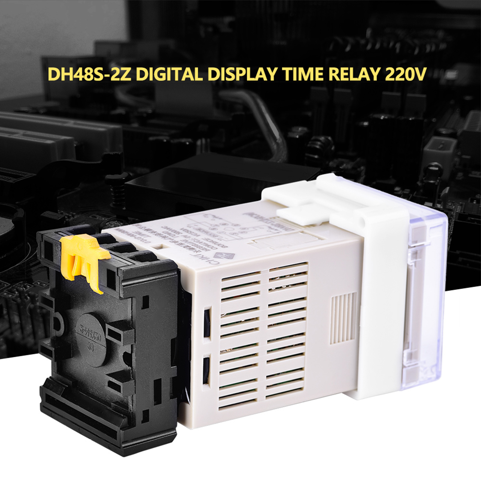 Dh48s-2z 220v Digitalanzeige Doppelzeitrelais Mit Sockel