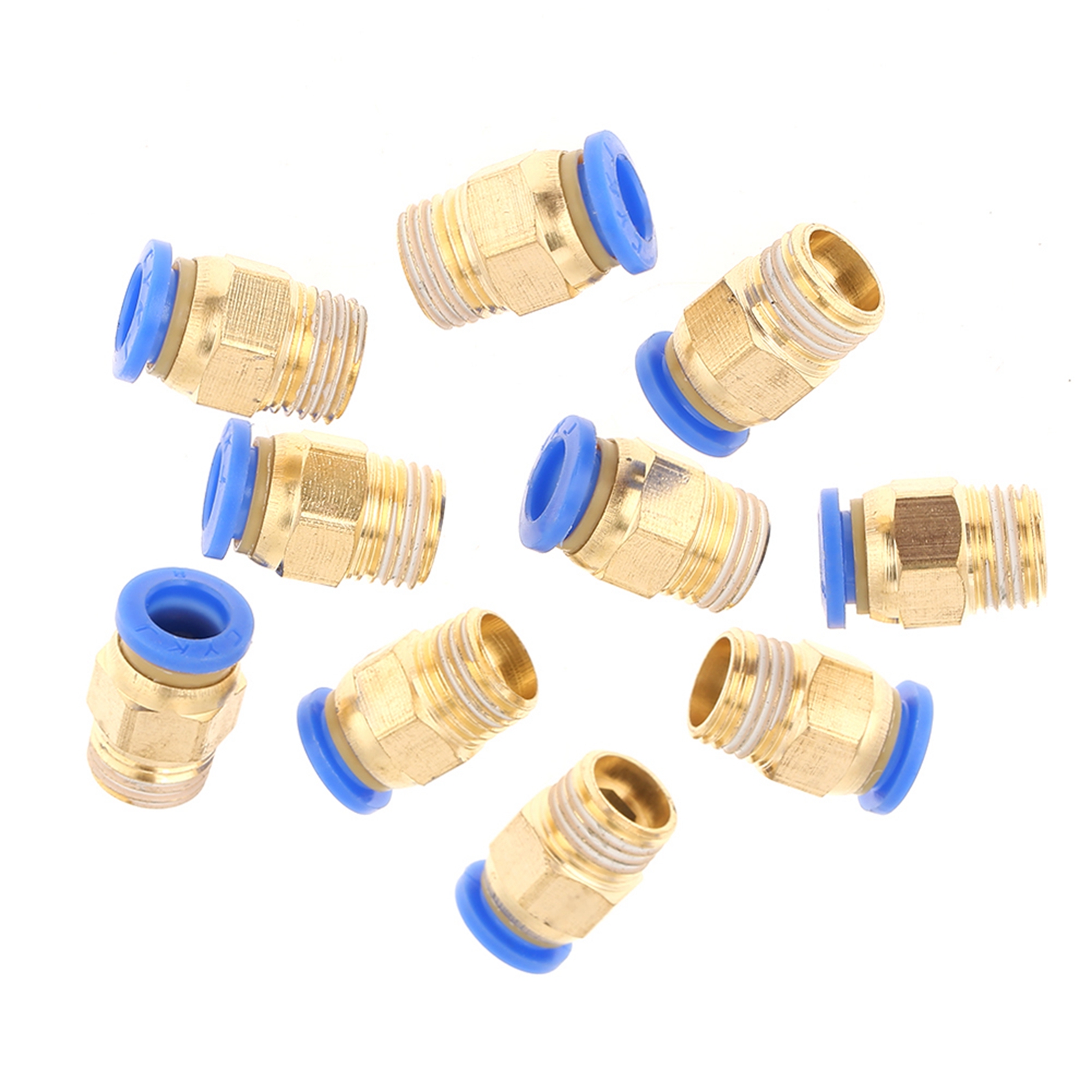 10-teiliges Set Pneumatischer Schnellkupplungen Für Luftanschlüsse, 8 Mm Gewindedurchmesser, 1/4" Bsp