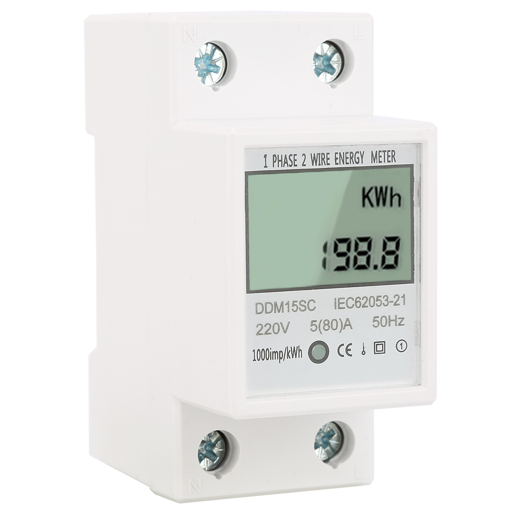 5-80a Ddm15sc Lcd-digitalanzeige Einphasen-elektronischer Energiezähler (kwh) Für Din-schienenmontage, Kwh