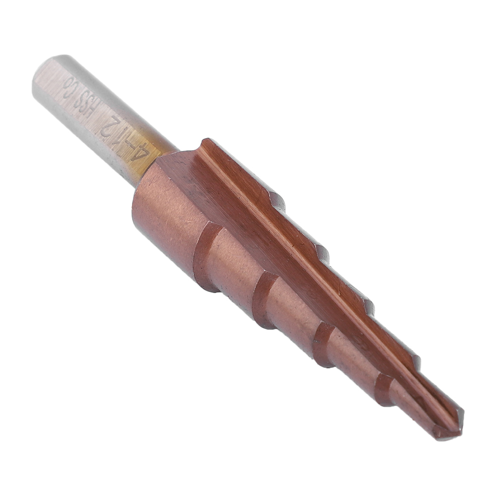 Stufenbohrer Multifunktionaler Hss Kobaltbeschichtung M35 Dreieckschaftlochschneider 4-12 (5 Stufen)