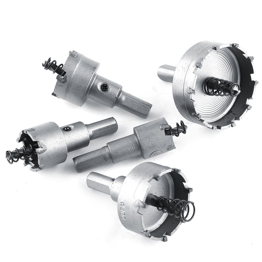 5-teiliges Set 20-50 Mm Hss-bohrer-lochsägen-set Mit Hartmetallspitze Und Tct-kern Für Die Metallbearbeitung