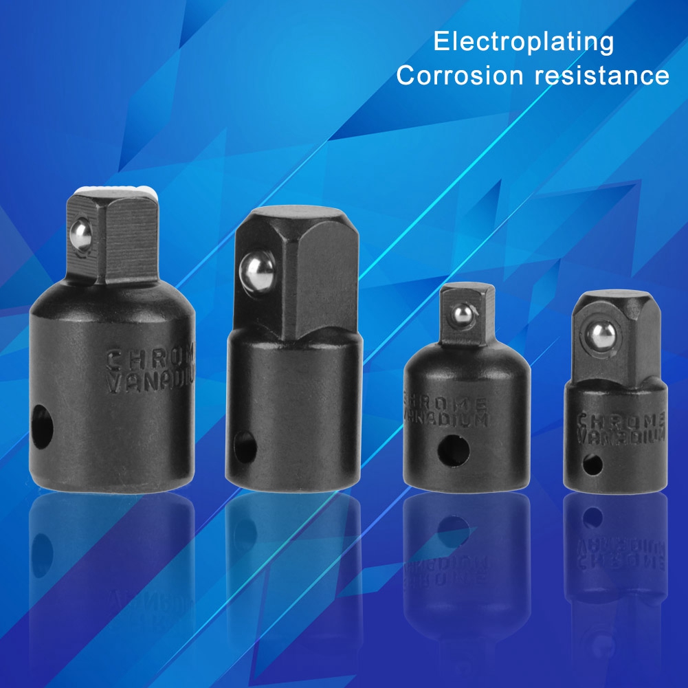 4 Stück Reduzierstücke Aus Schwarzem Chrom-vanadium-stahl Für Steckschlüssel 1/2", 3/8", 1/4