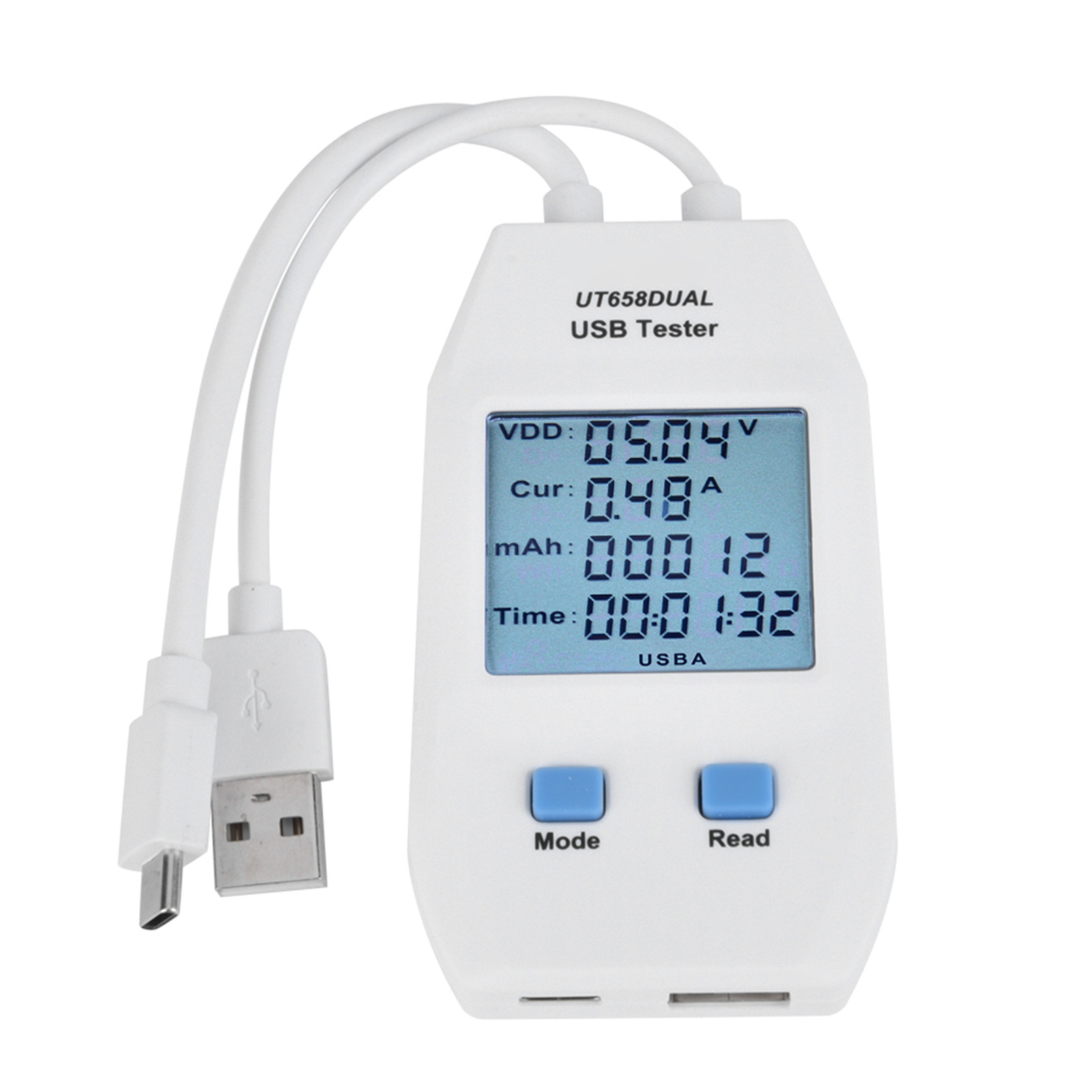 Uni T Lcd Usb Tester Detektor Voltmeter Amperemeter Digitales Leistungskapazitätstester-messgerät (ut658 Dual)