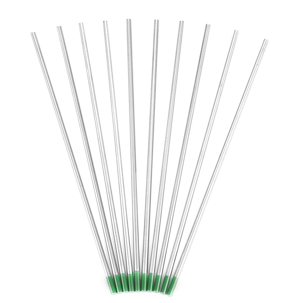 10 Stück Reine Wolframelektroden Wp Grüne Spitze Für Ac-wig-schweißen 3,2 X 150 Mm