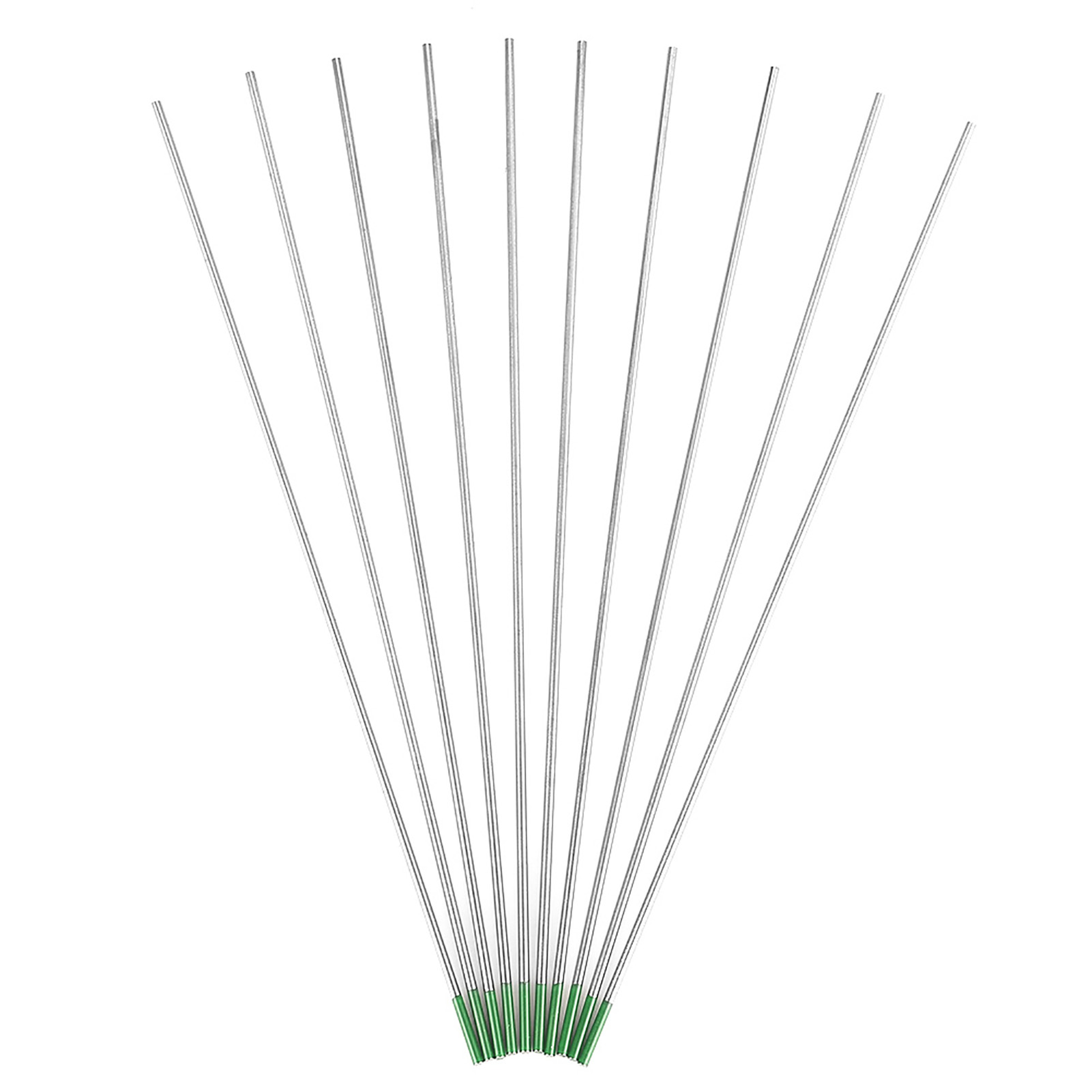 10 Stück Reine Wolframelektroden Wp Grüne Spitze Für Ac-wig-schweißen 2,4 X 150 Mm