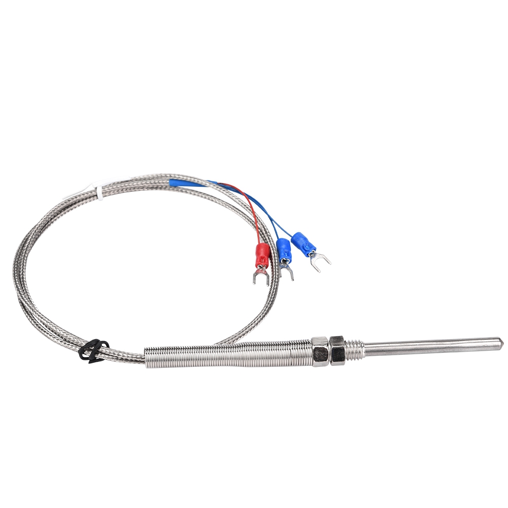 M8 Gewinde Pt100 Platin-widerstandsthermoelement 50mm Sonde Temperaturfühlerdraht 0-400℃ (1 M)