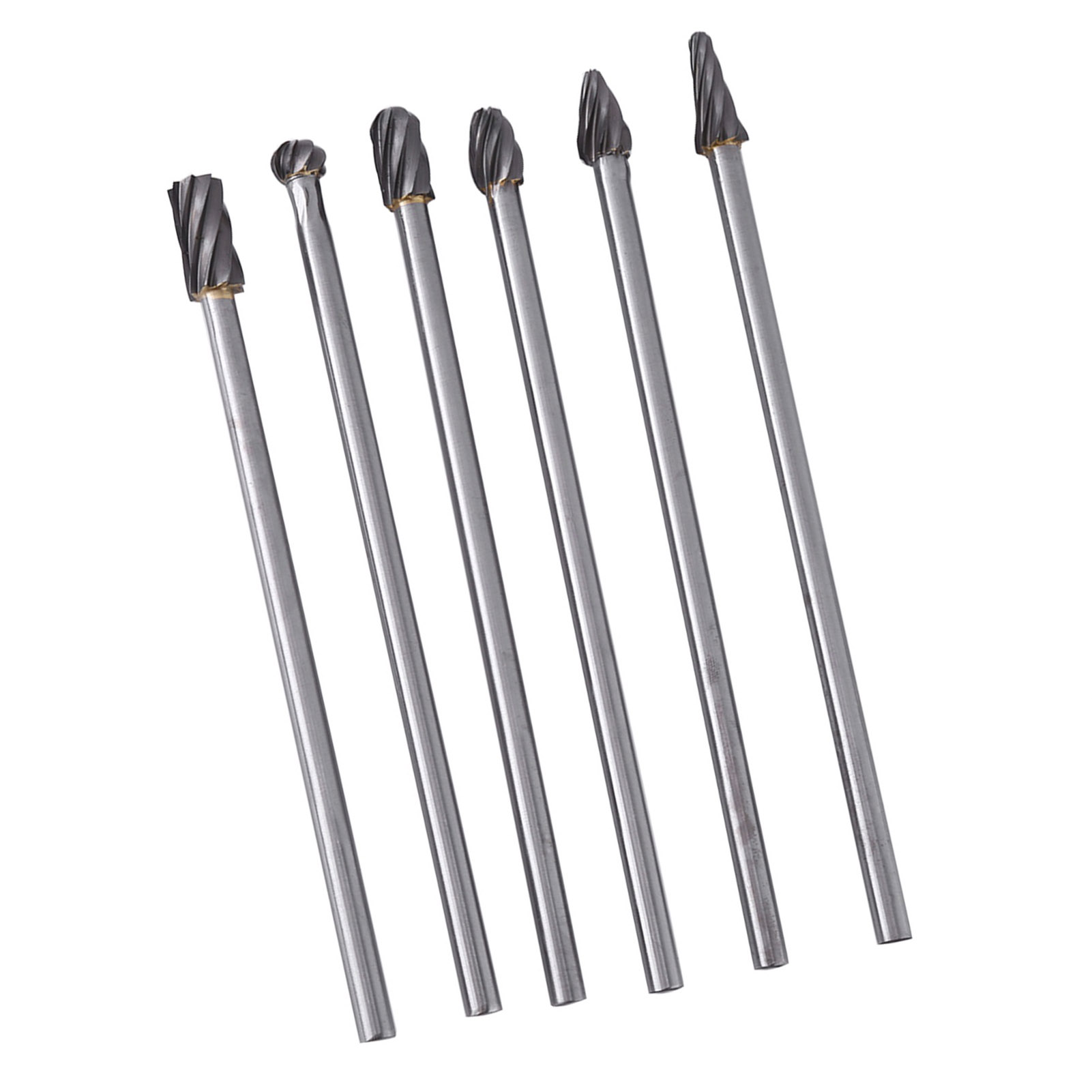 6-teiliges Set Aus Rotierenden Feilen Und Fräsern Aus Wolframkarbid-aluminium, 6 Mm Schaft, 10 Mm Schnittdurchmesser