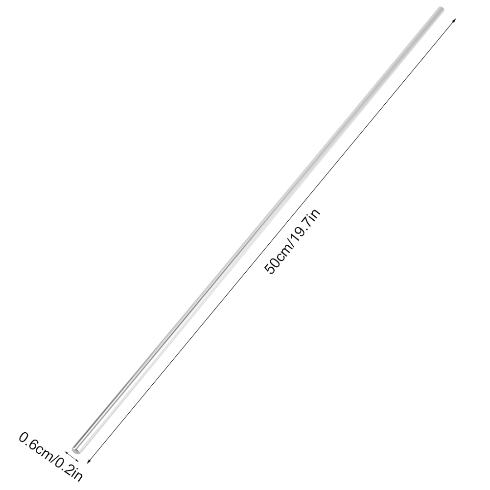 1 Stück Lagerstahl-zylinderschiene, Lineare Welle, Gerader Rundstab, 6 Mm Durchmesser (500 Mm)