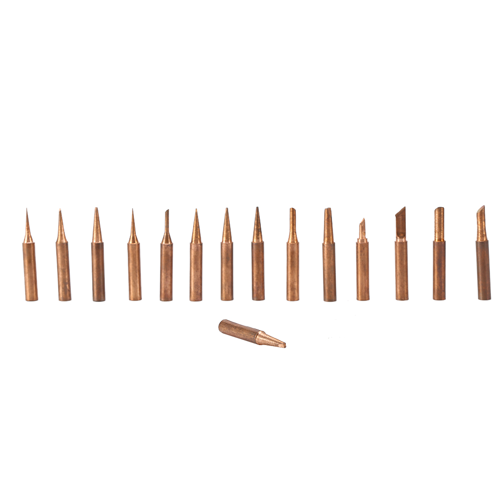15-teiliges Set Bleifreier Kupfer-lötspitzen 900m-t Für Lötstationen 936, 937, 938, 969, 8586