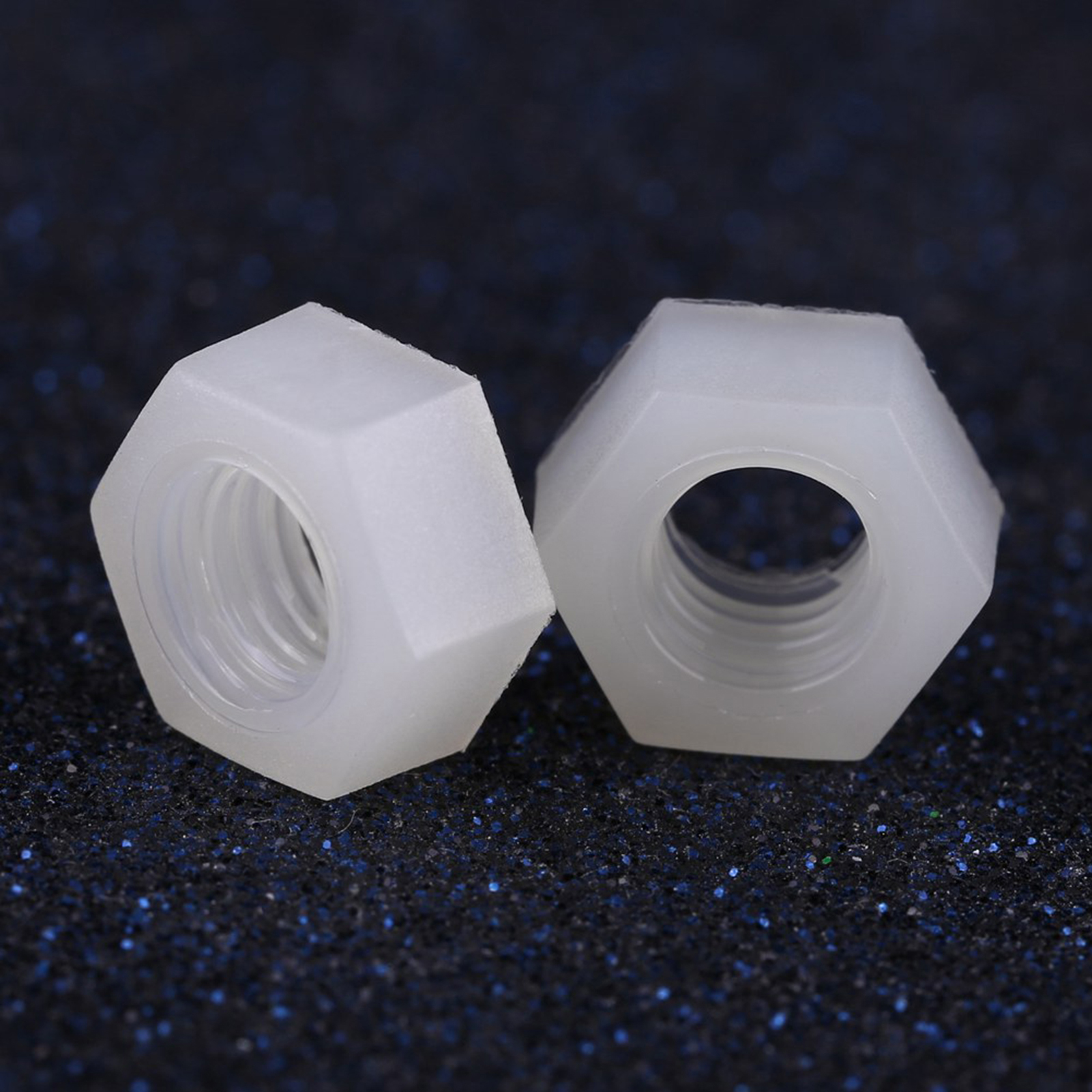 100 Stück M2-m8 Nylon-sechskantmuttern, Metrisches Gewinde, Sechskantbefestigungselemente, Professionelle Hardware, Weiß (m3)