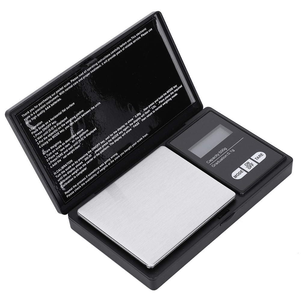Mini-taschenwaage Mit Hoher Genauigkeit, Led-digitalanzeige, Gold-, Silber- Und Diamantschmuck (500 G/0,1 G)