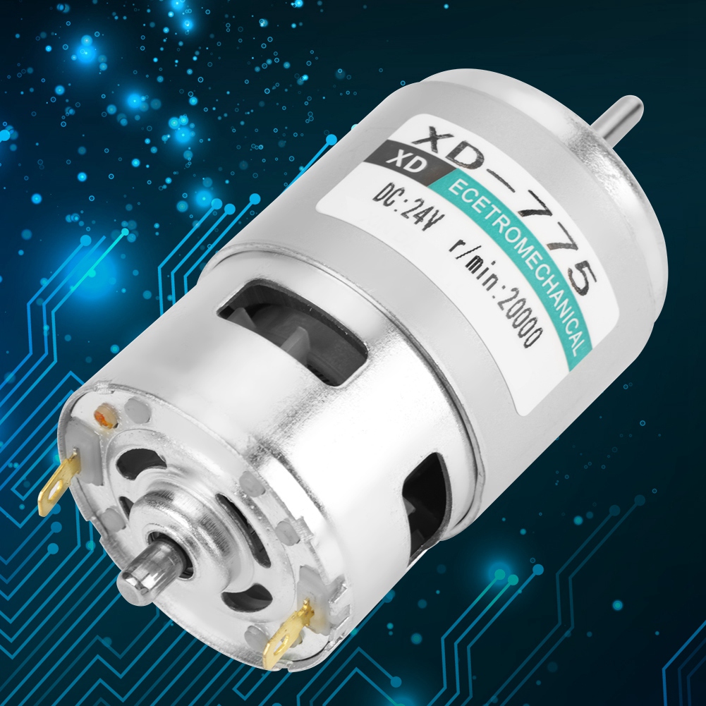 Xd-775 24v Hochgeschwindigkeits-gleichstrommotor Mit Geringem Geräuschpegel Und Doppeltem Kugellager (24v 20000rpm)