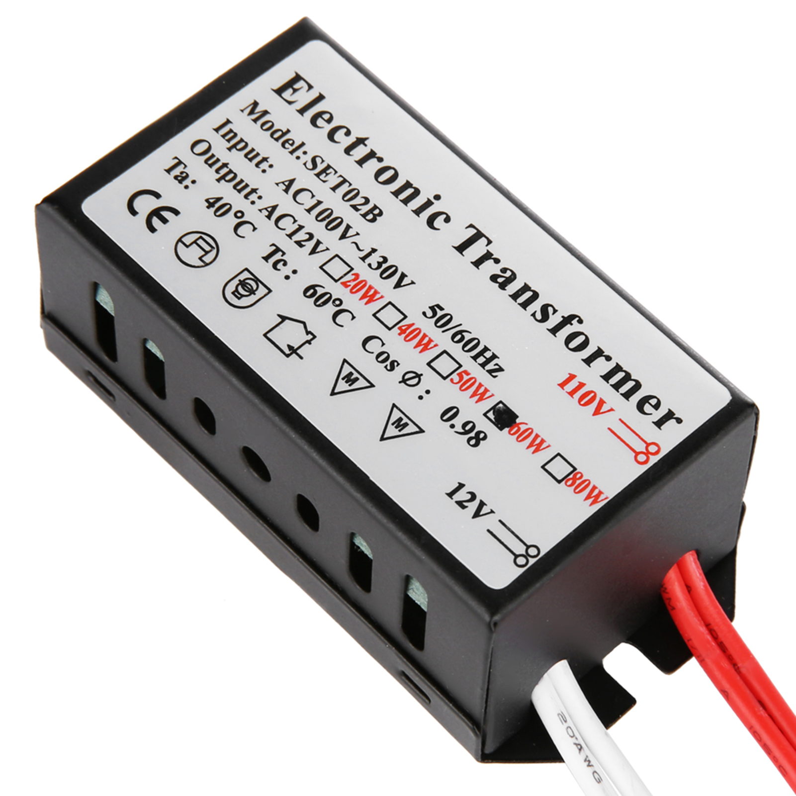 Elektronischer Transformator-spannungswandler Mit Intelligentem Netzteiltreiber (60 W) Von 110 V Auf 12 V