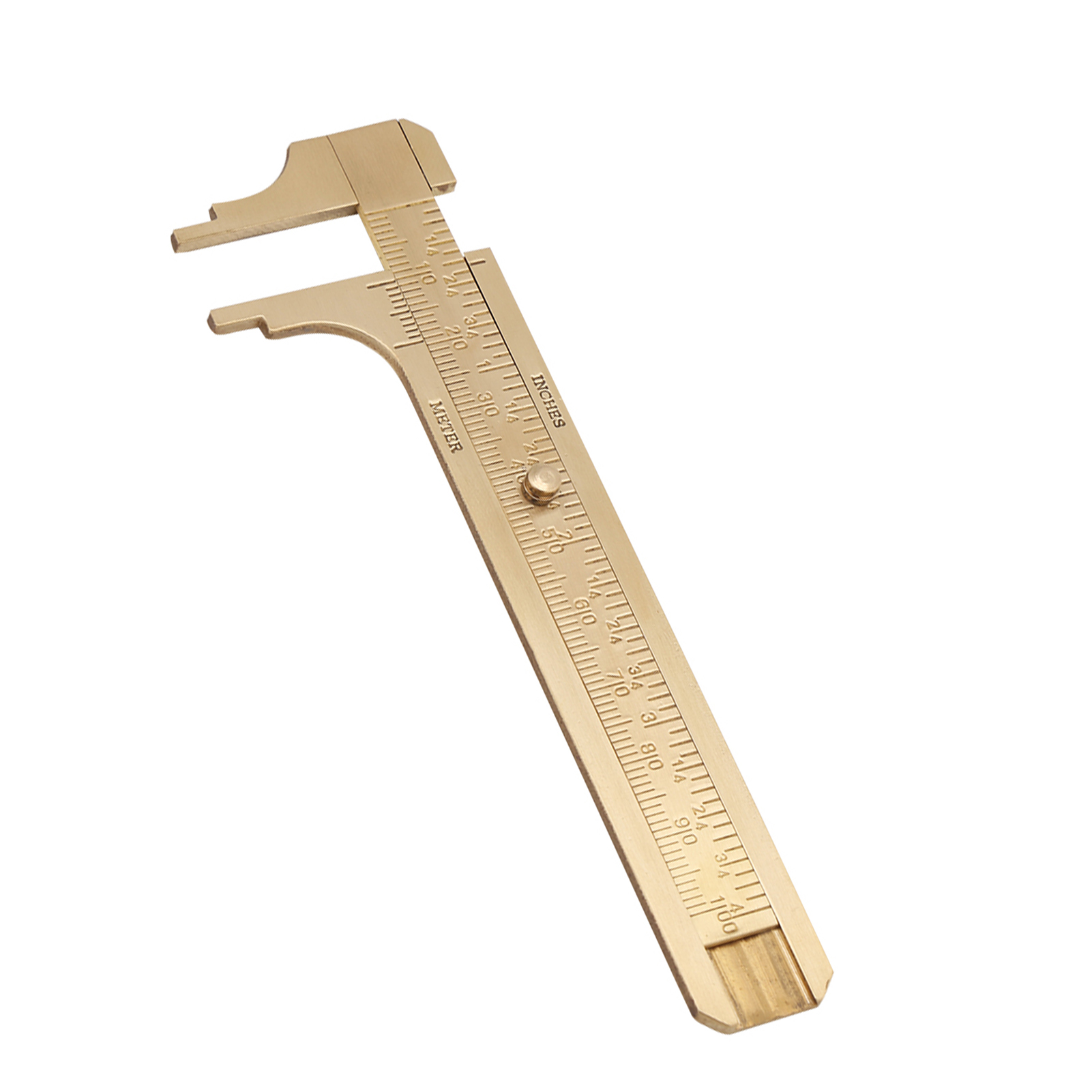 1 Stück Messing-schiebelehre, Nonius-messschieber, Messwerkzeug, Doppelskala Mm/zoll (100 Mm)