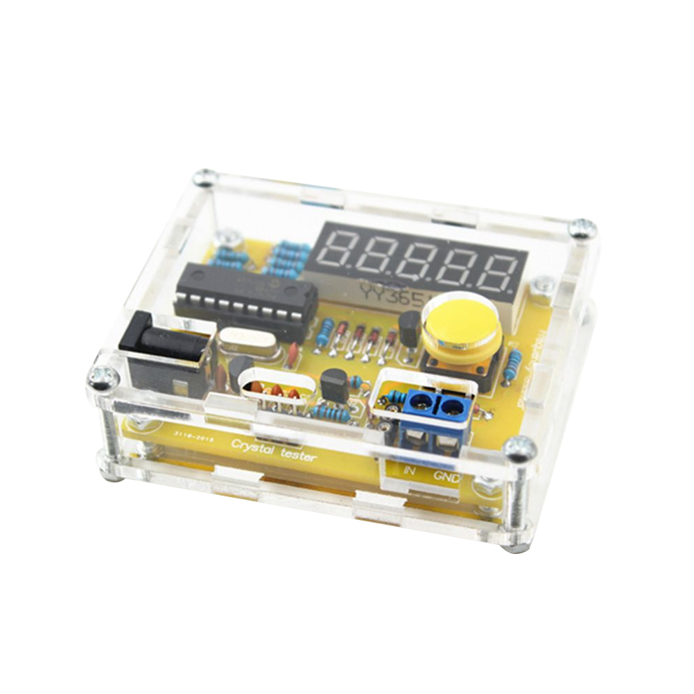 Frequenzzählermodul (1 Hz–50 Mhz) Mit Quarzoszillator-testermodul Und Gelbem Gehäuse – Diy-bausatz