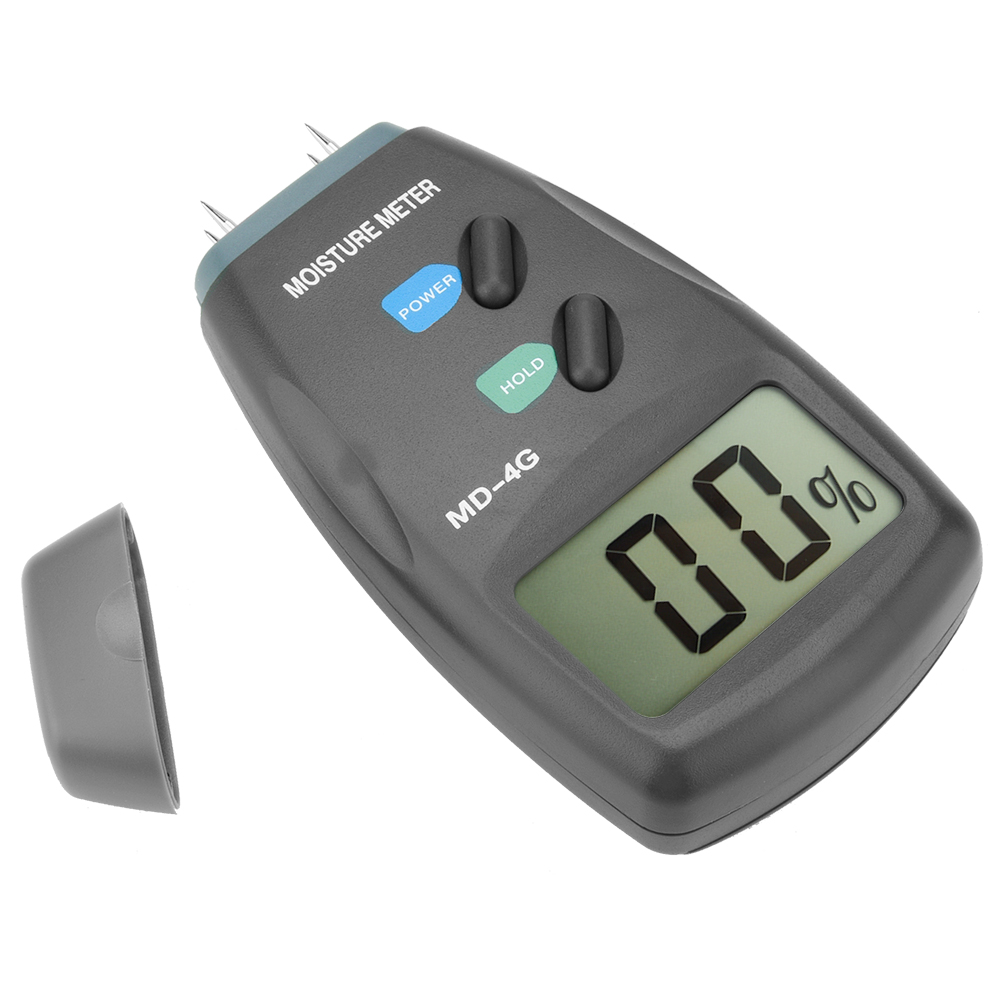 Md-4g Digitales Lcd-holzfeuchtemessgerät Mit 4 Pins, Hygrometer Für Holz, Feuchtigkeitsmesser 5%-40%