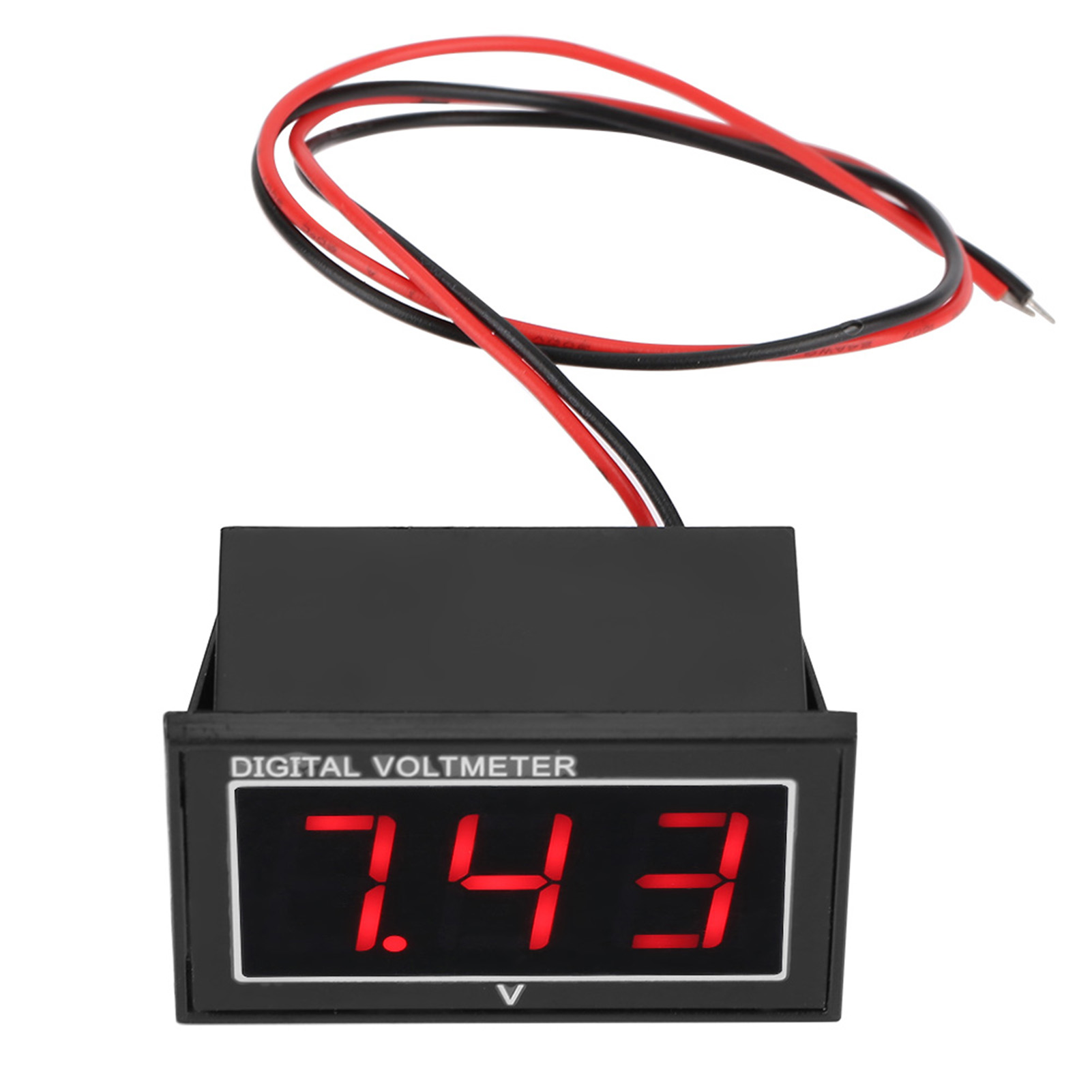 1 Stück Digitales 0,56″ Led-display Wasserdichtes Voltmeter Dc-spannungsmessgerät (5-130v, Rot)