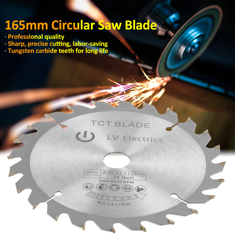 165 Mm, 24 Zähne, Bohrungsdurchmesser 20 Mm, Kreissägeblatt Für Holzschnitt