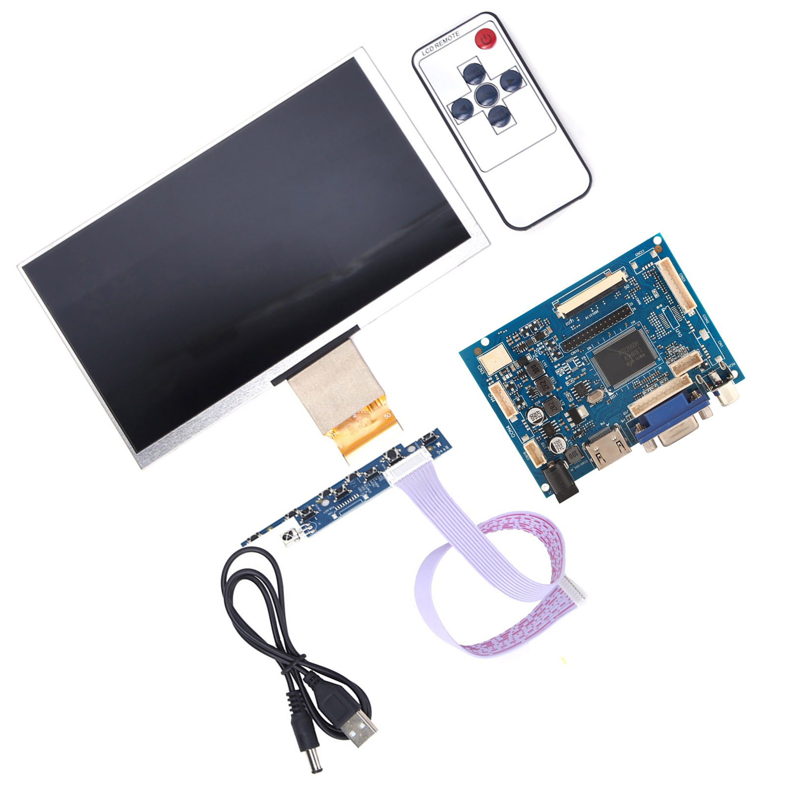 7-zoll-lcd-tft-display 1024600 Hdmi Vga Monitor-bildschirm-kit Für Raspberry Pi 3/2