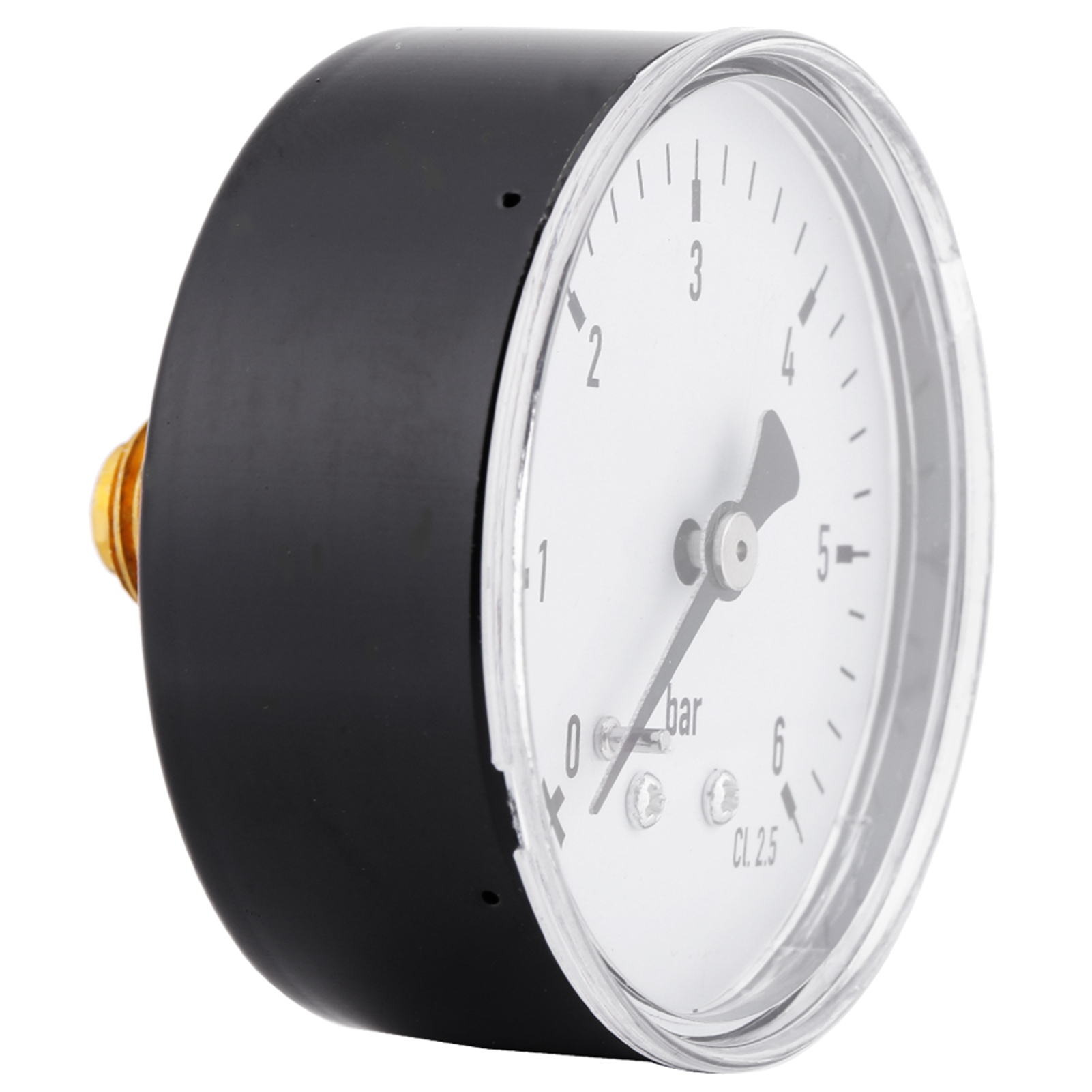 1 Stück Mini-hochpräzisions-manometer Für Kraftstoff, Luft, Öl, Flüssigkeiten Und Wasser, 0–6 Bar, 1/4"-npt-gewinde