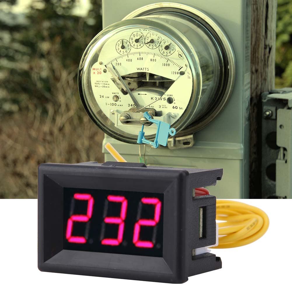 1 Stück Digitales 0,36″ Led-display-voltmeter, Wechselspannungsmesser-panel 70-380 V