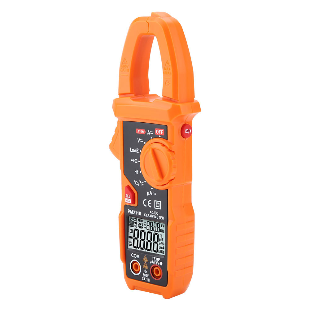 Peakmeter Pm2118 Dual-display Ac/dc-zangenmultimeter Ncv-ohmmeter Kapazitäts-/temperaturmessgerät