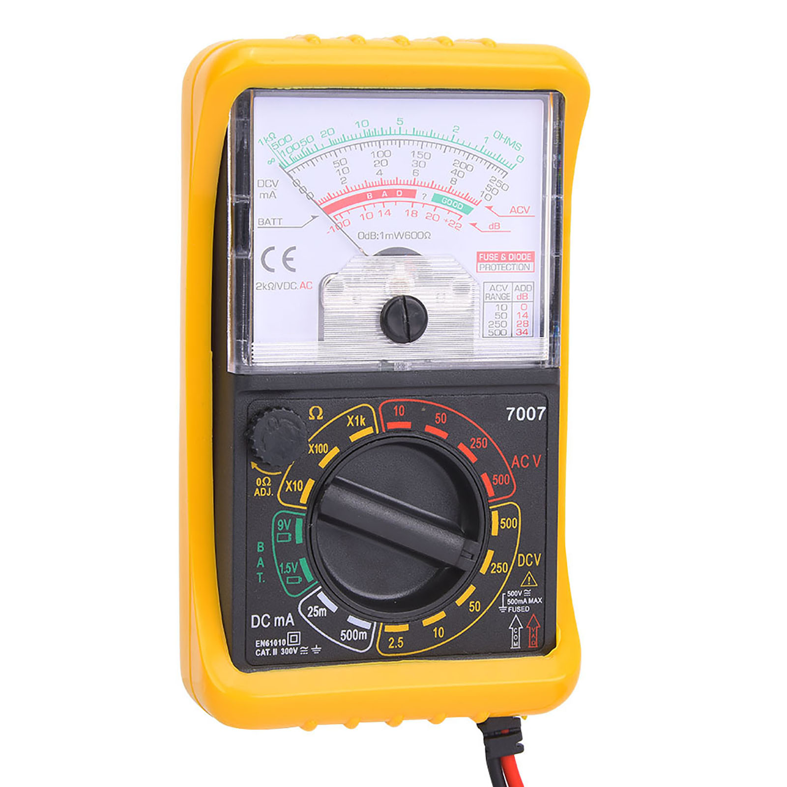 Kt7007 Mini-handmultimeter Mit Zeiger Und Manuellem Messbereich, Analoges Multimeter, Voltmeter, Amperemeter, Messgerät