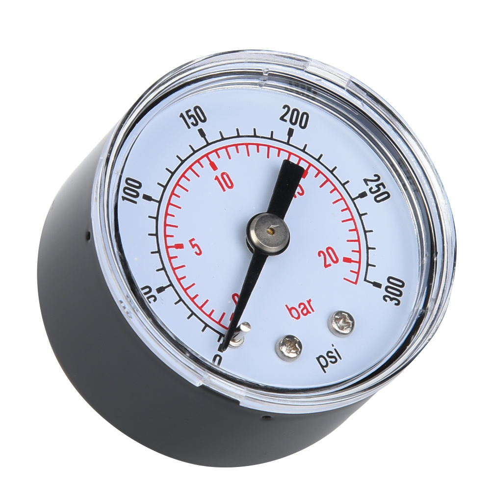 Mechanisches Manometer Für Luft, Öl Und Wasser, 1/8 Zoll Bspt-rückanschluss (0-300 Psi 0-20 Bar)