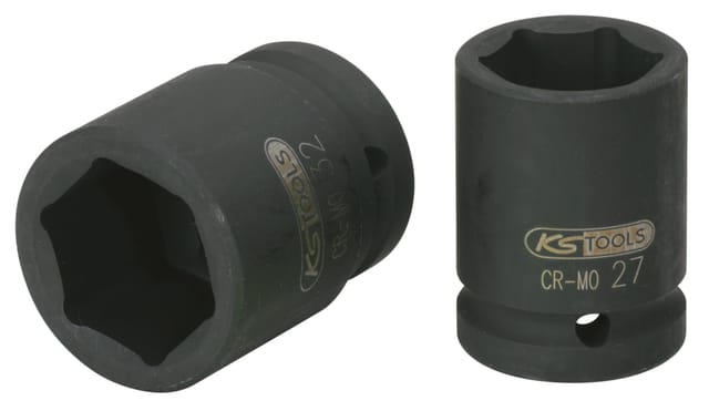 1' Sechskant-Kraft-Stecknuss, kurz, 34mm