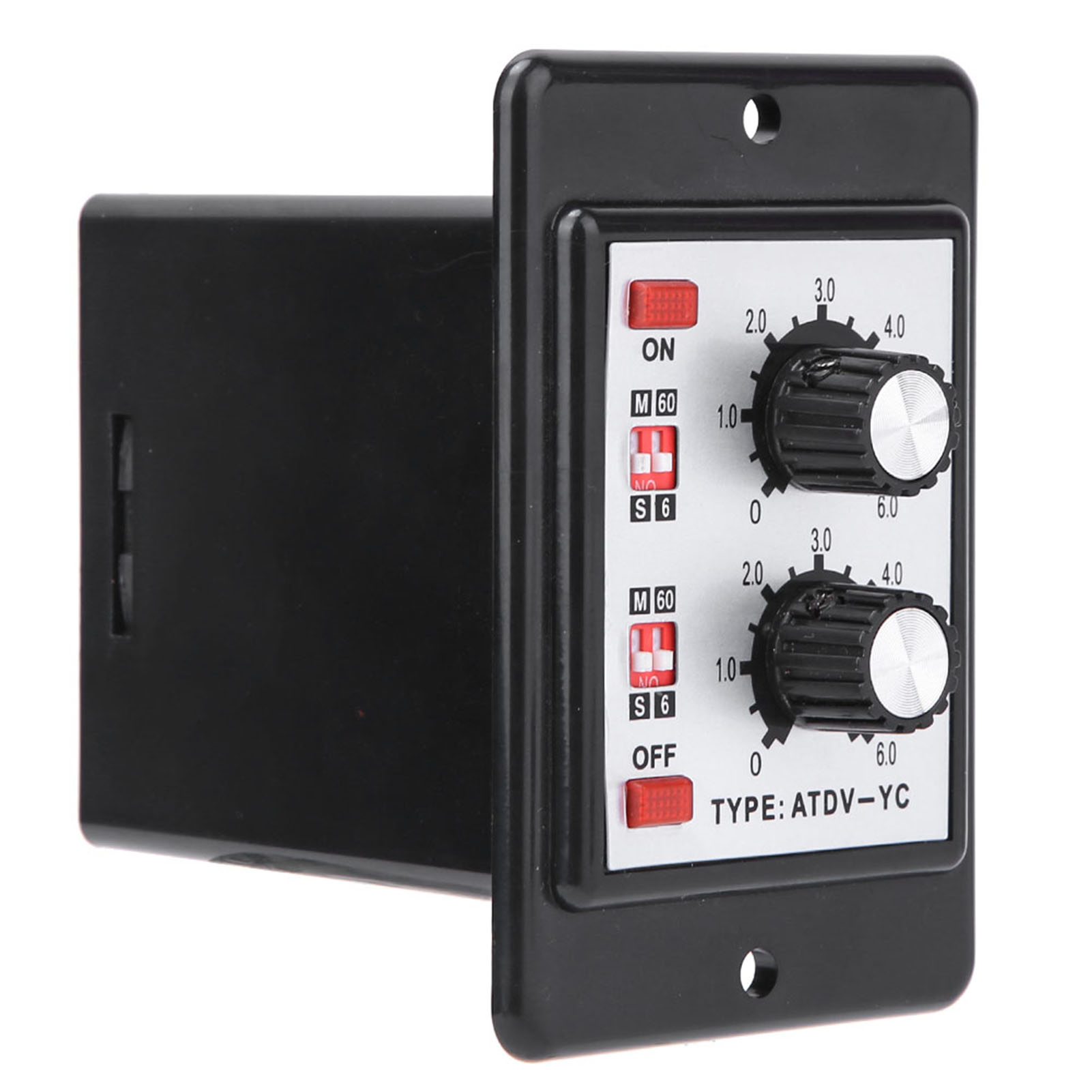 Ein/aus-doppeltimer-relais-drehknopf-zeitschalter Atdv-yc 6s-60m (ac 110/220v)