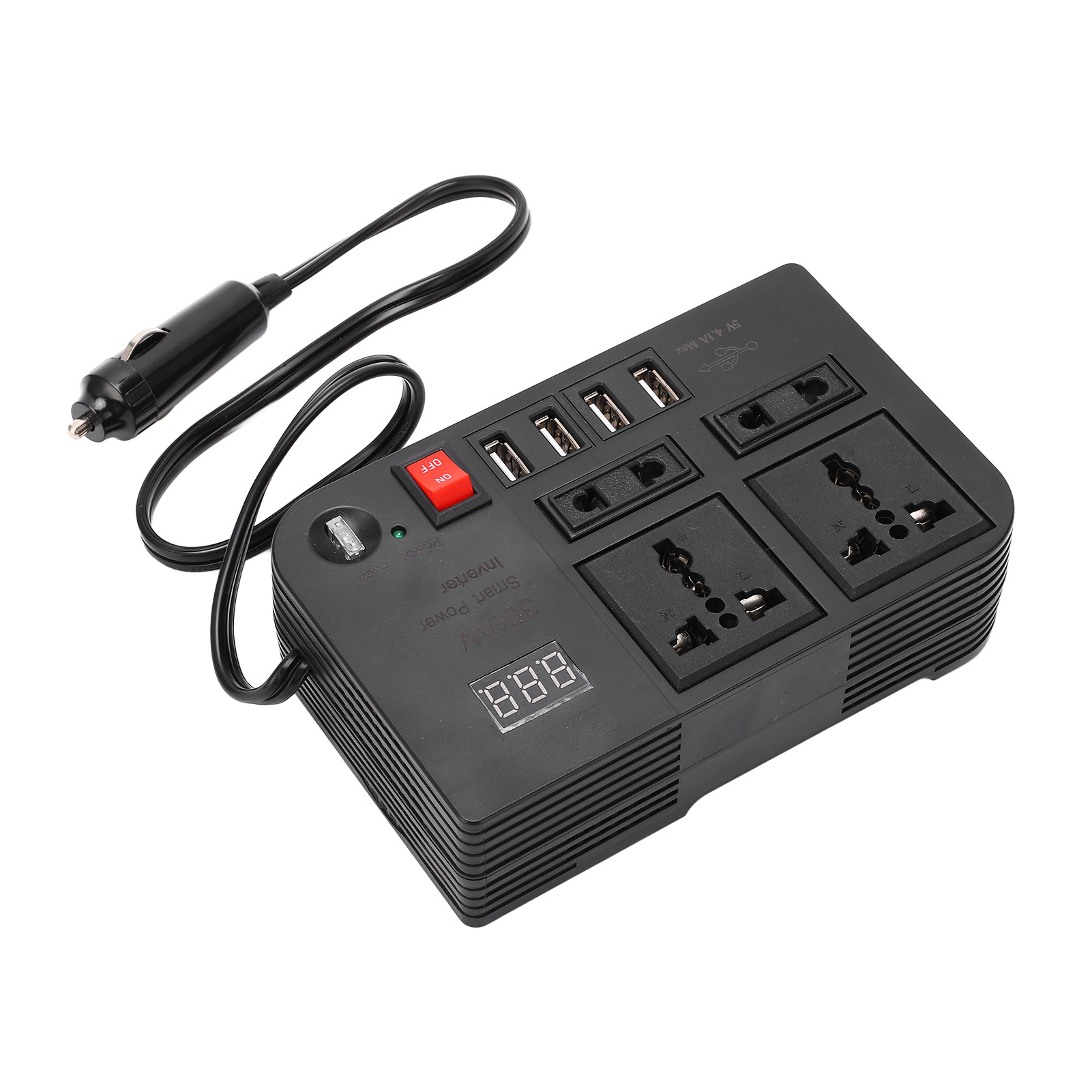 Gleichstrom 12v Auf Wechselstrom 220v Wechselrichter-transformator Mit 4 Usb-anschlüssen Und 4 Steckdosen