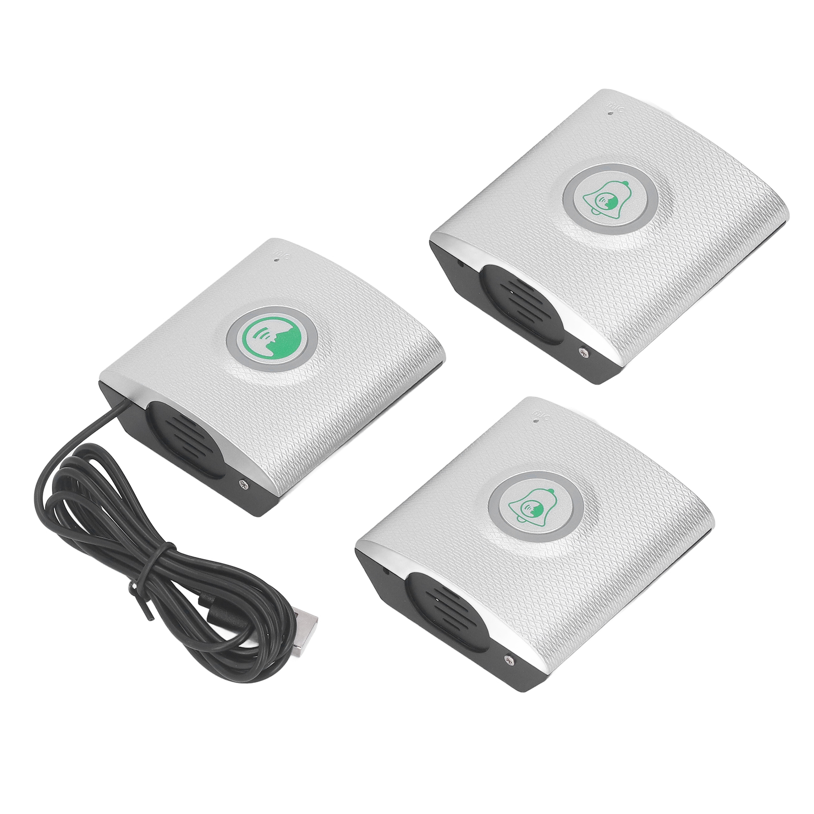 2 Externe, 1 Interne Einheit, 2-wege-sprach-türsprechanlage Mit Großer Reichweite, 433 Mhz, Drahtlose Gegensprechanlage Für Die Heimüberwachung, Schwarz
