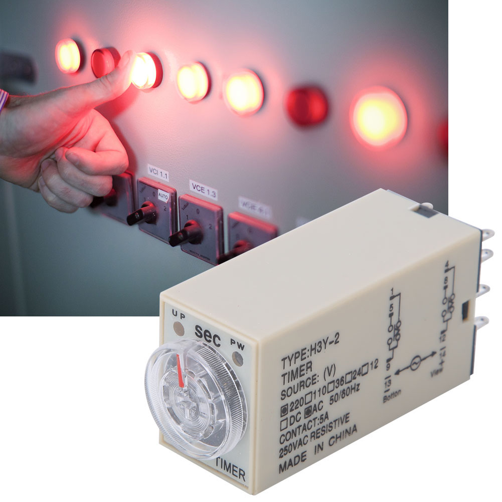 Zeitrelais H3y-2, 8-polig, Einstellbar, Hohe Genauigkeit, Für Haushaltsgeräte, 0–10 S, 220 V Ac