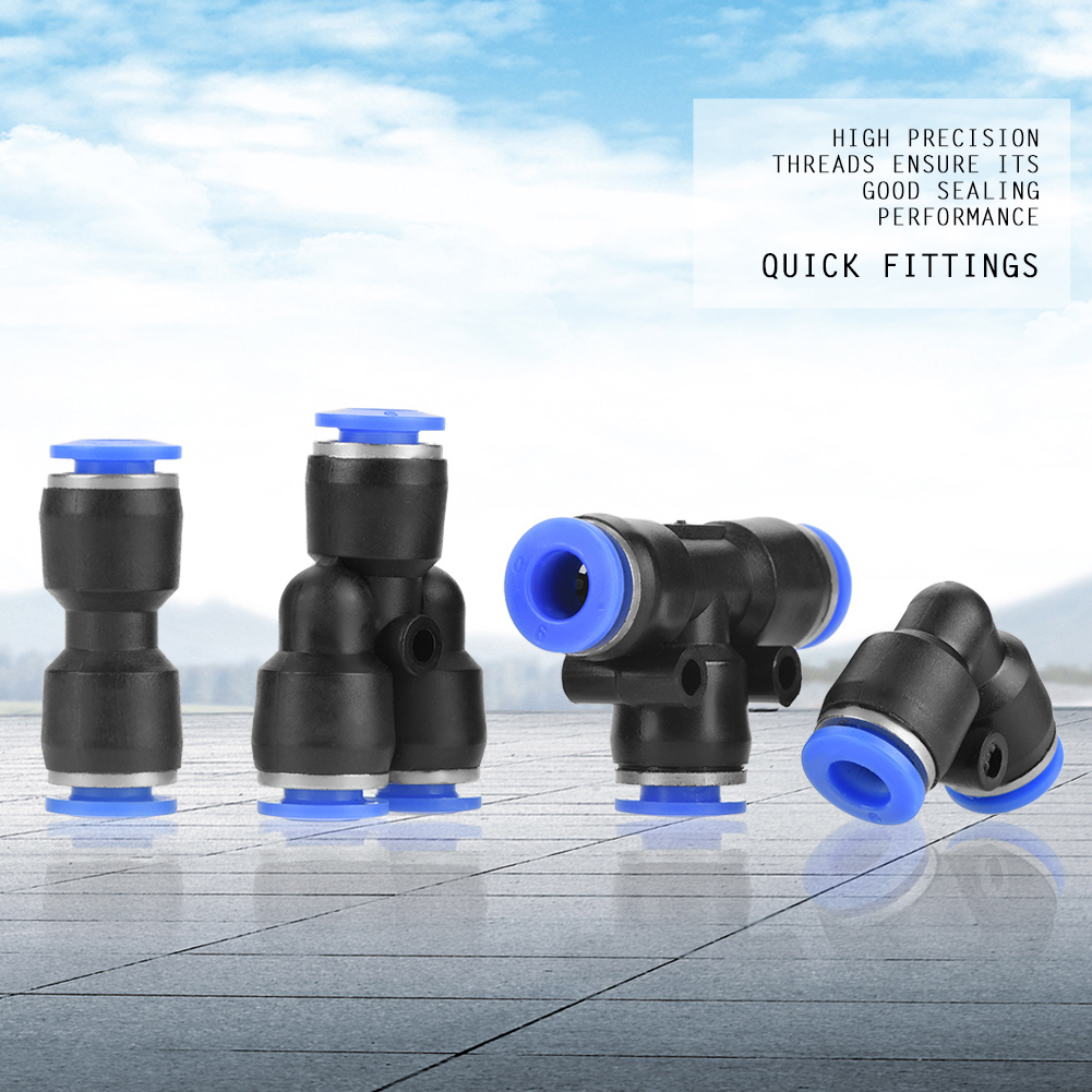 40 Stück 6-mm-druckluftschlauch-schnellkupplungen, 4 Formen