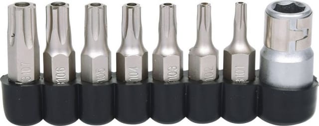 Torx Bitsatz 5-fach gebohrt 1/4', 8-teilig