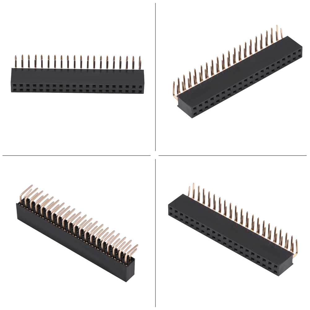 3 Stück 2 X 20-polige, Zweireihige, Rechtwinklige Buchsenleisten Mit 2,54 Mm Rastermaß Für Raspberry Pi