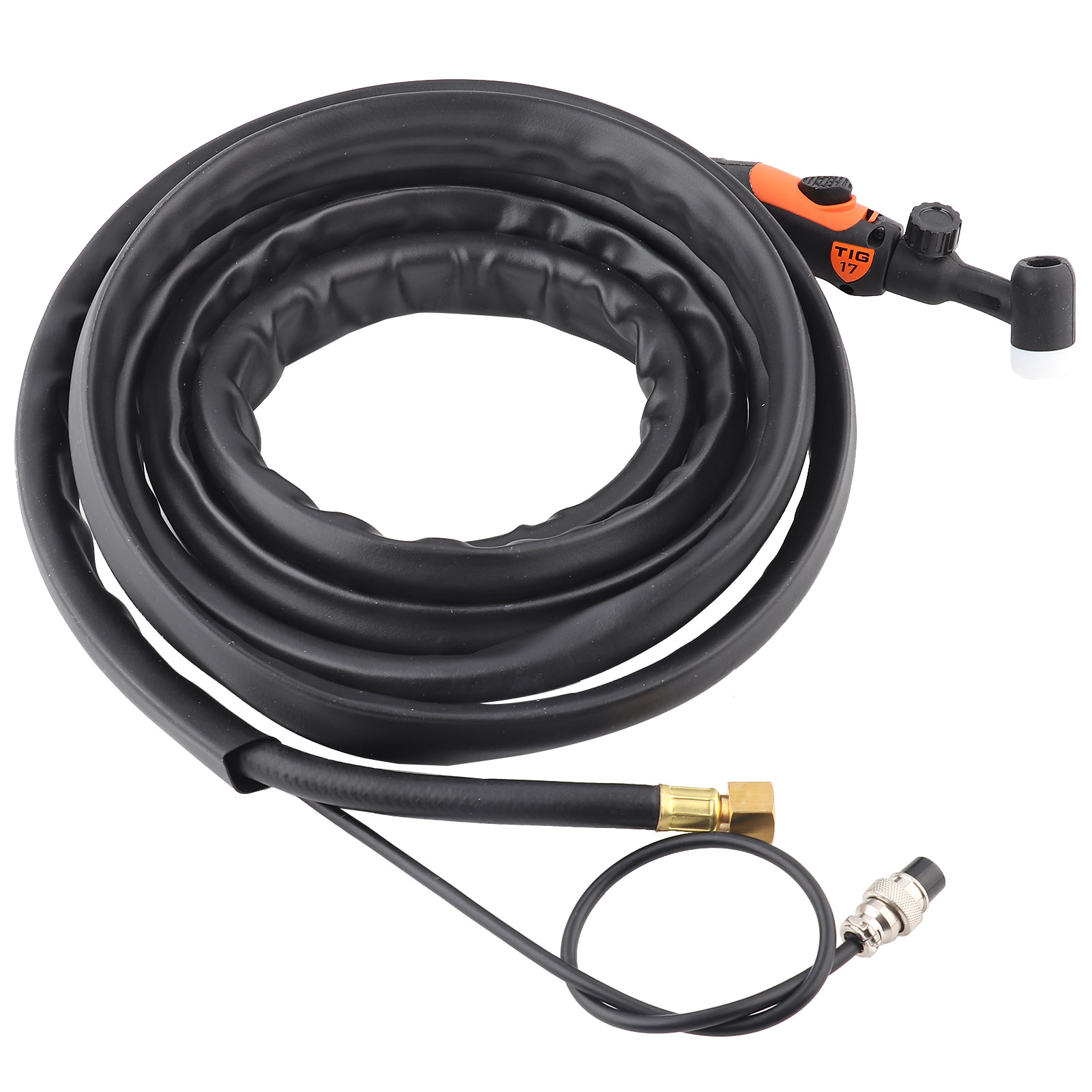 Lichtbogenschweißbrenner-set Tig-17 Mit Flexiblem Kopf, M16x1,5-luftanschluss, 4 Meter Kabel Und Schweißzubehör
