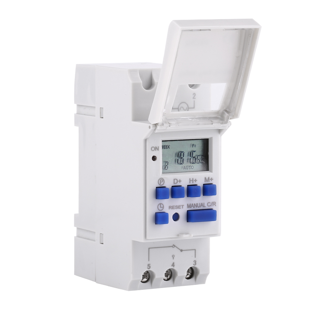 Wöchentlich Programmierbarer Elektronischer Relais-timer Mit Lcd-anzeige Und 16 Ein- Und Ausschaltzyklen (ac/dc24v)