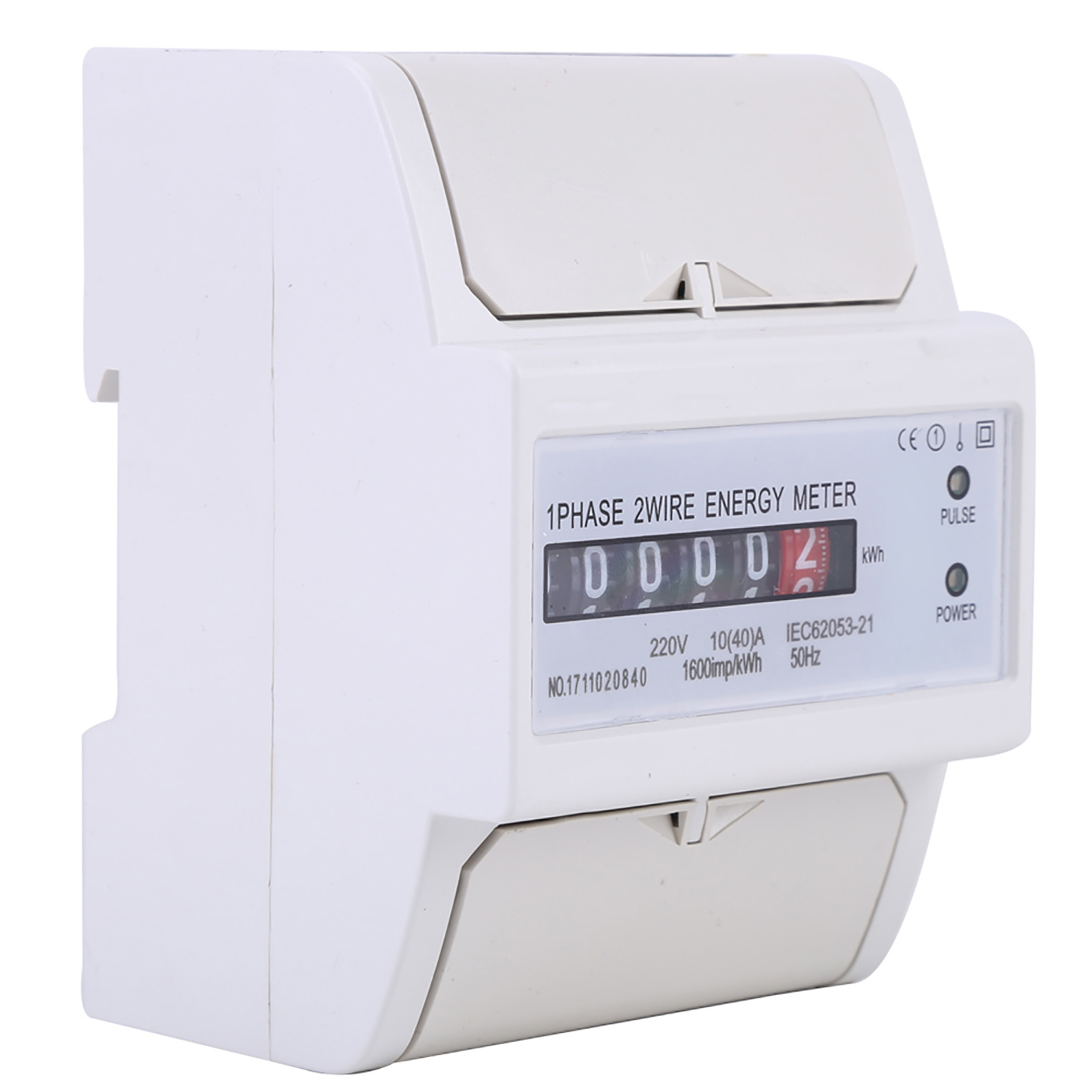 Elektronischer Energiezähler (kwh) Für Din-schienenmontage, 1-phasig, 2-adrig, 10(40)a